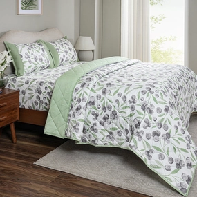 Sensory Bloom Myrtille extremely Cozy Green Quilt