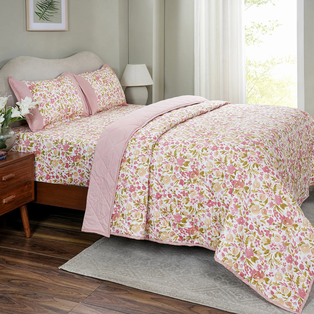 Sensory Bloom Zesty extremely Cozy Pink Quilt