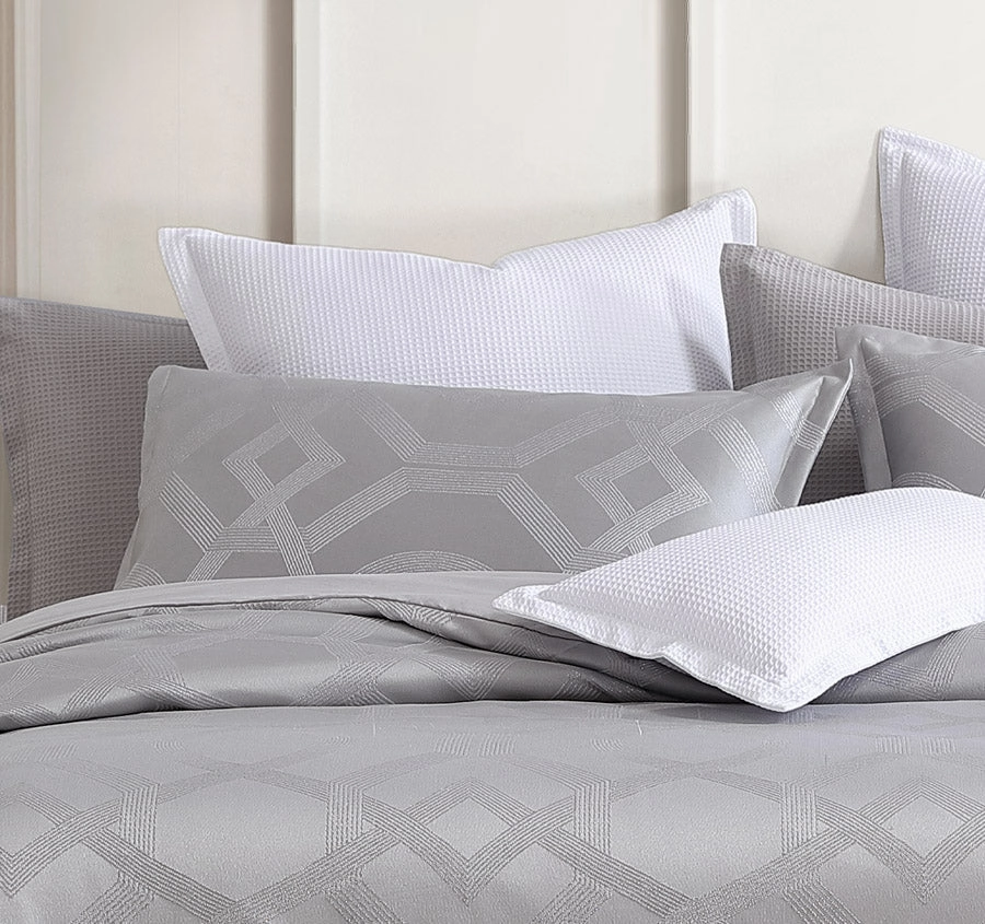 Seville Quilt Cover Set Range Silver