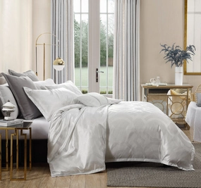 Seville Quilt Cover Set Range White