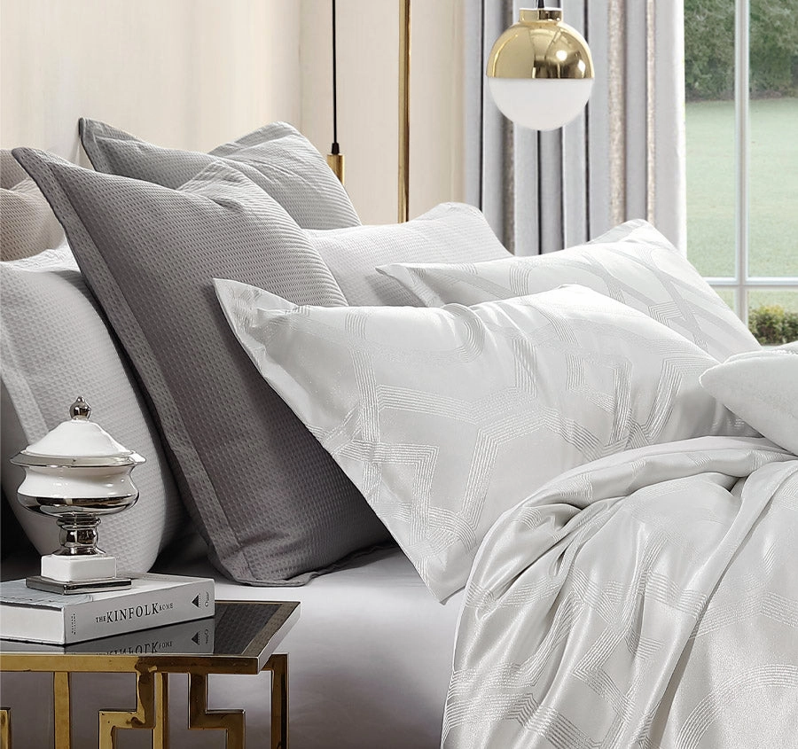 Seville Quilt Cover Set Range White
