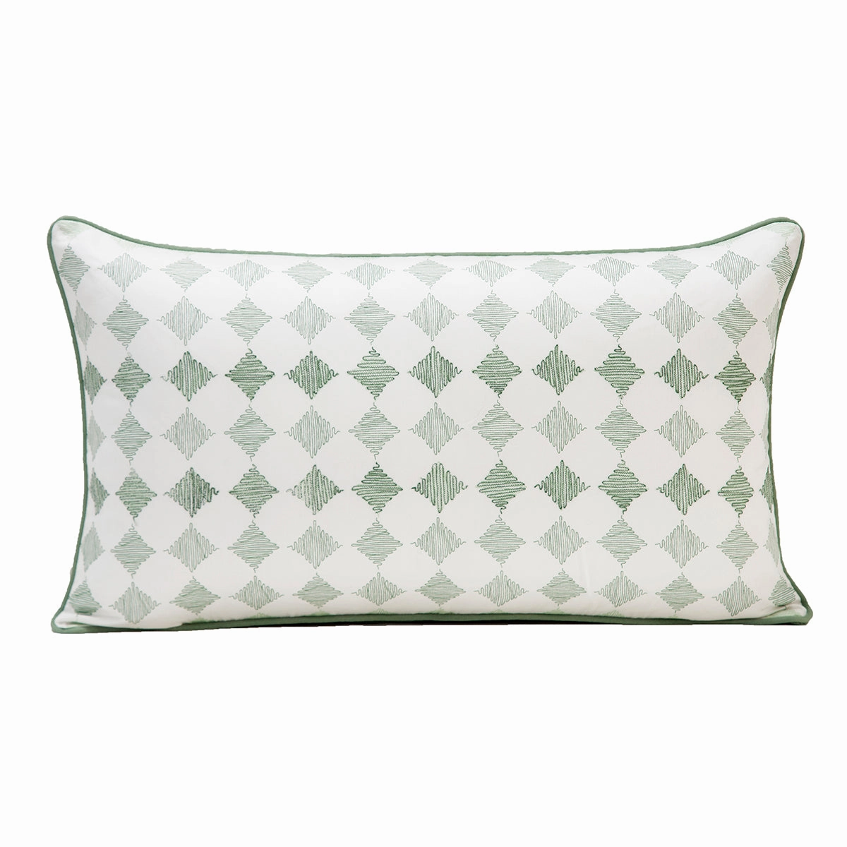 Streamline Diamond Printed & Embroidered Cushion Cover