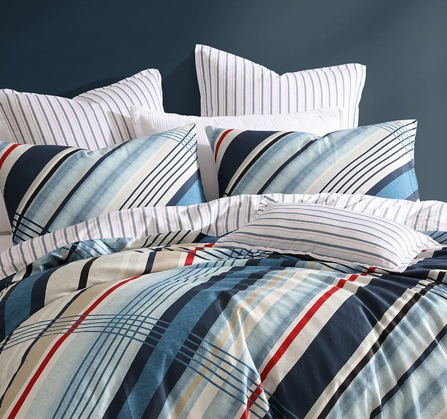Summerville Quilt Cover Set Range Blue