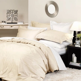 Supima Ivory Quilt Cover Set by Private Collection