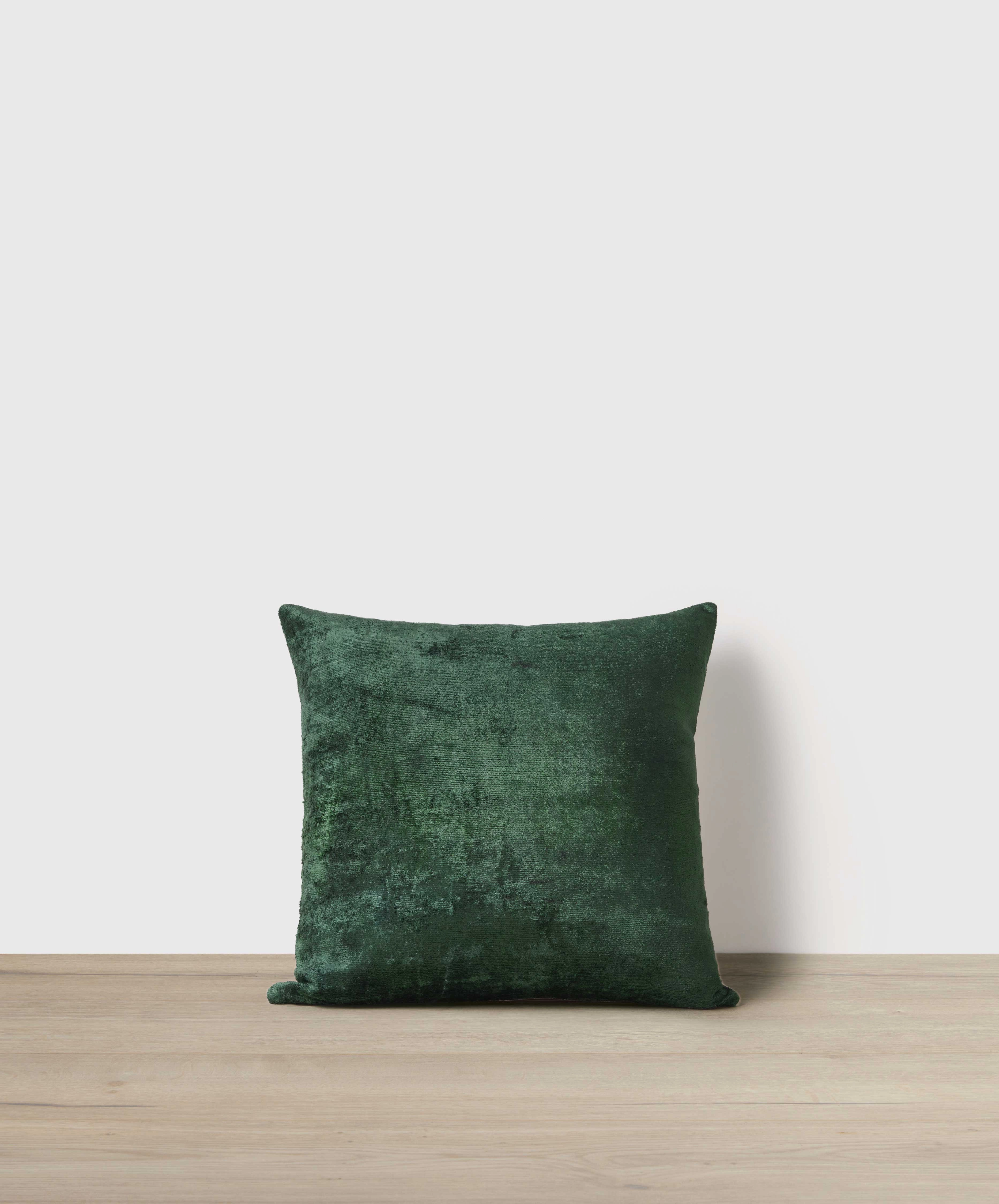 Talik Velvet Square Cushion Cover - Pine