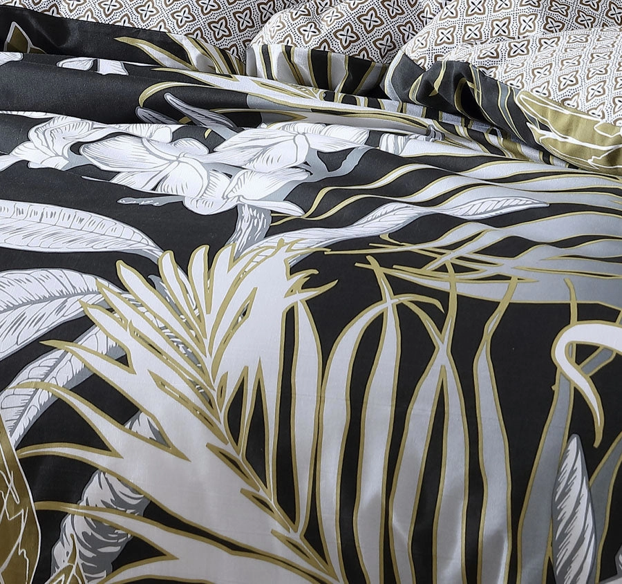 Tariq Quilt Cover Set Range Black