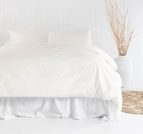 Temple Organic Cotton Quilt Cover Set Range Snow