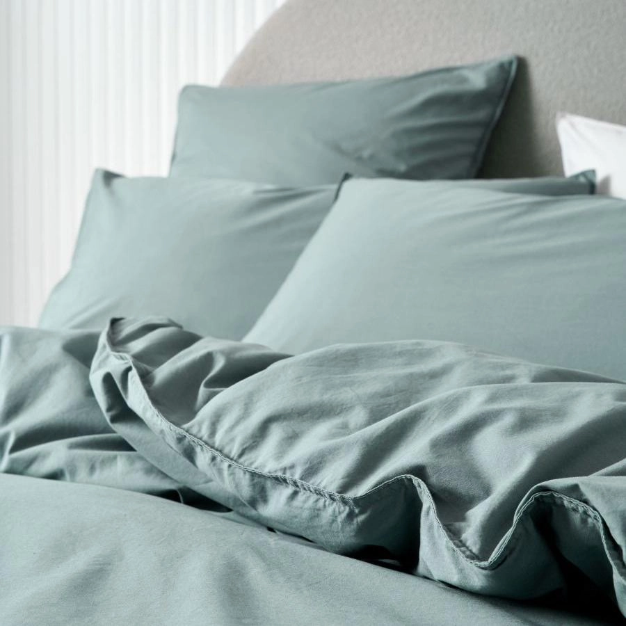 Terra Organic Cotton Ocean Quilt Cover Set by Linen House