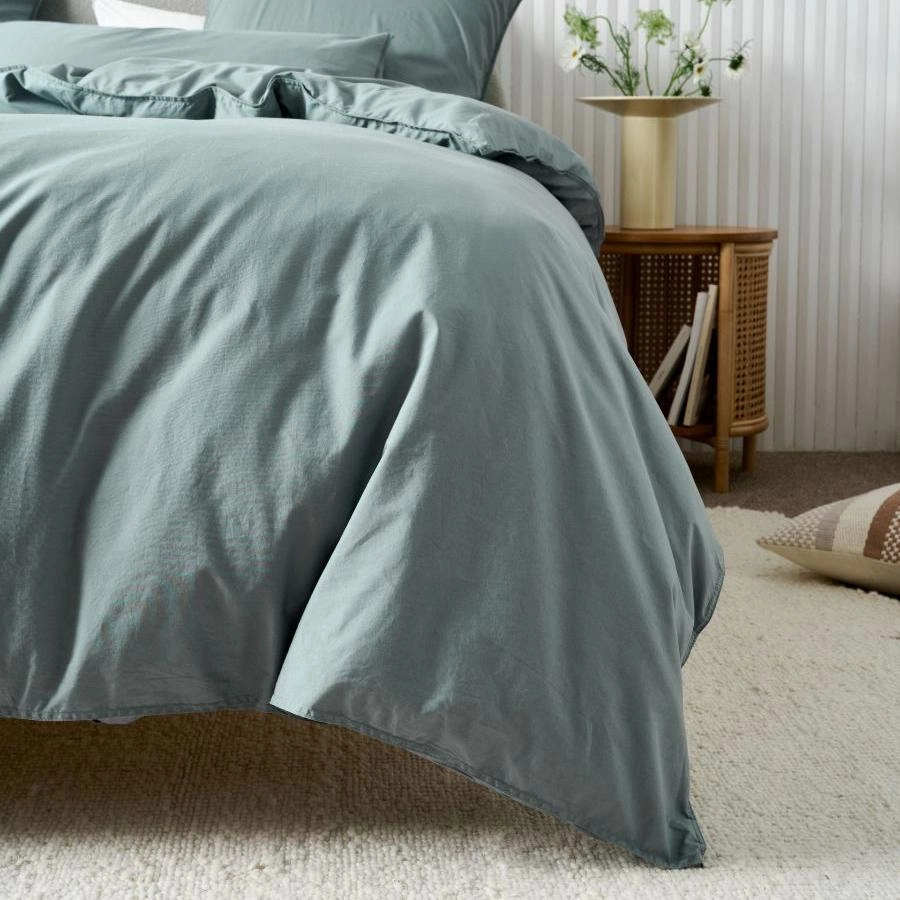 Terra Organic Cotton Ocean Quilt Cover Set by Linen House