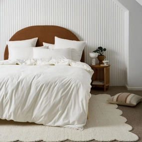 Terra Organic Cotton SNOW Quilt Cover Set by Linen House