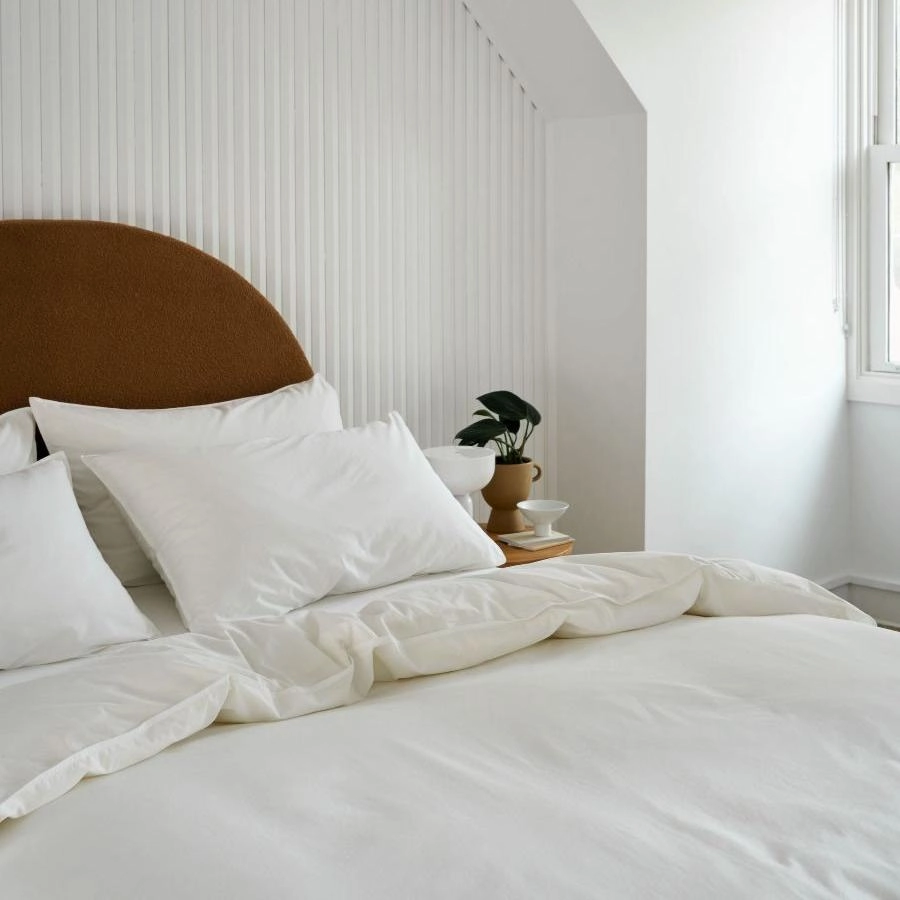 Terra Organic Cotton SNOW Quilt Cover Set by Linen House