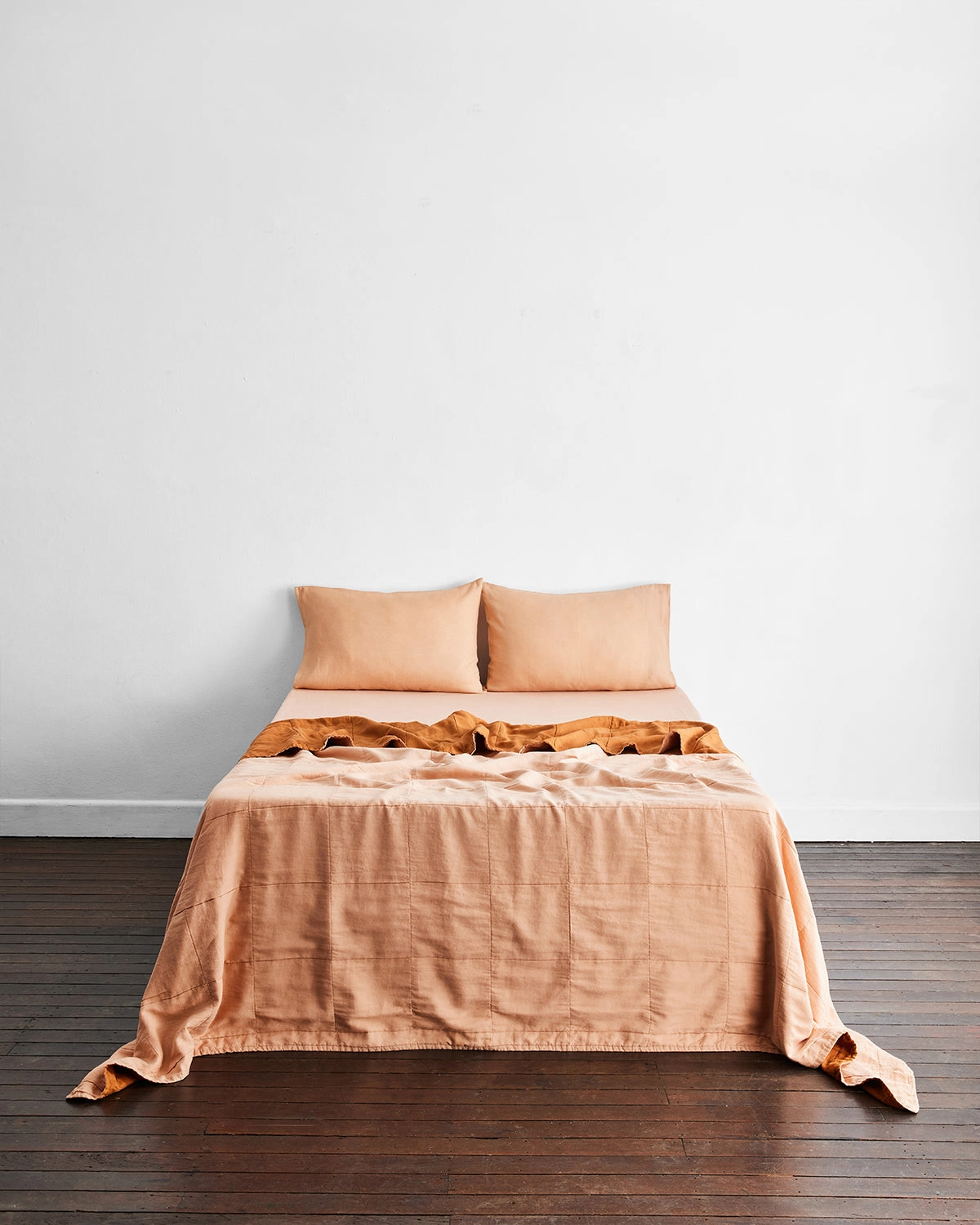 Terracotta & Rust 100% French Flax Linen Quilt Set