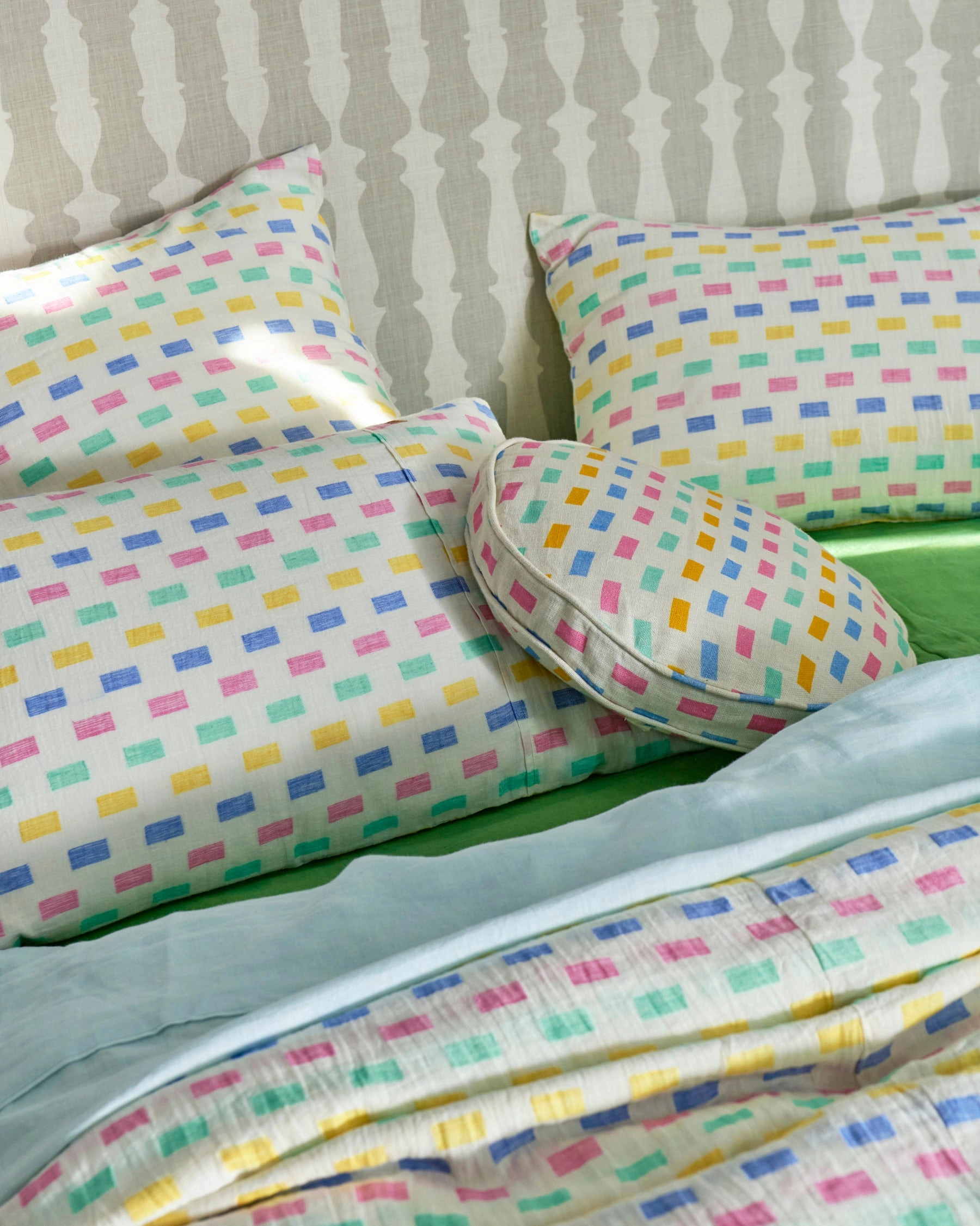 Tic Tak Linen Pillowcases