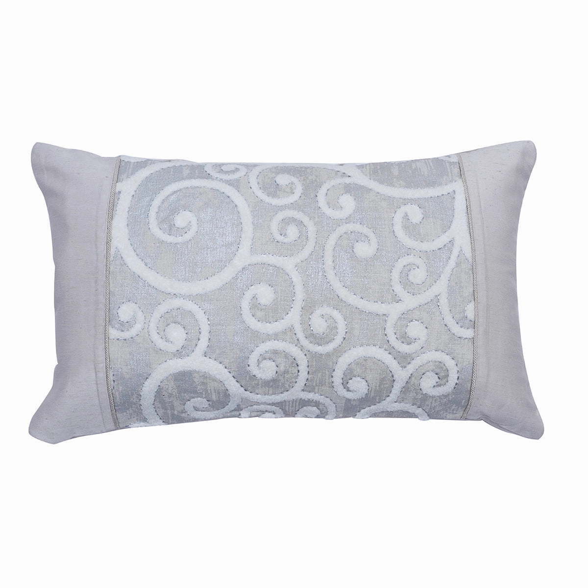 Tranquil Essence Folio Fiction Embroidered Viscose Blend Beige Cushion Cover