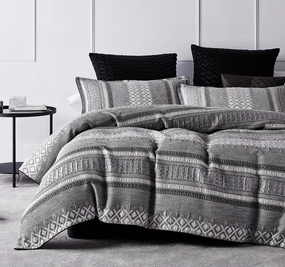 Tribeca Quilt Cover Set Range Steel