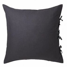 Versai Charcoal Cotton/Linen European Pillowcase by Private Collection