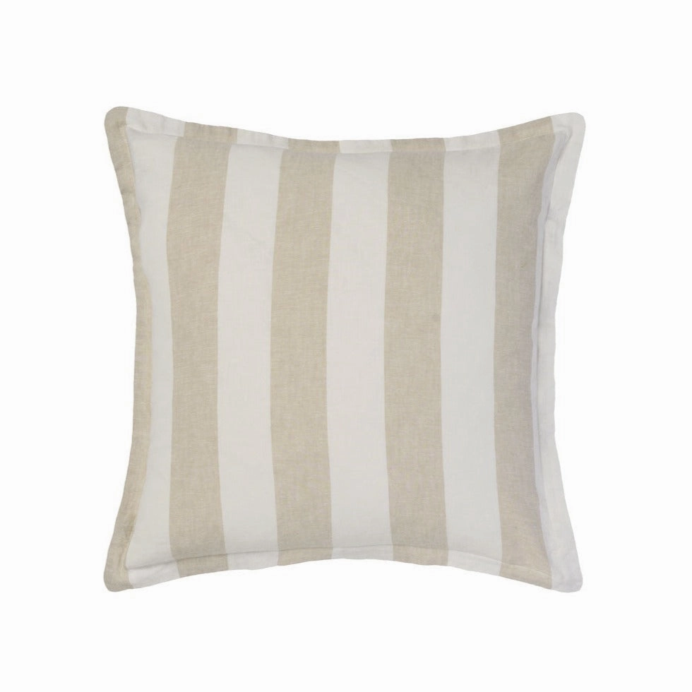 Vintage Stripe Natural European Pillowcase by Linen House