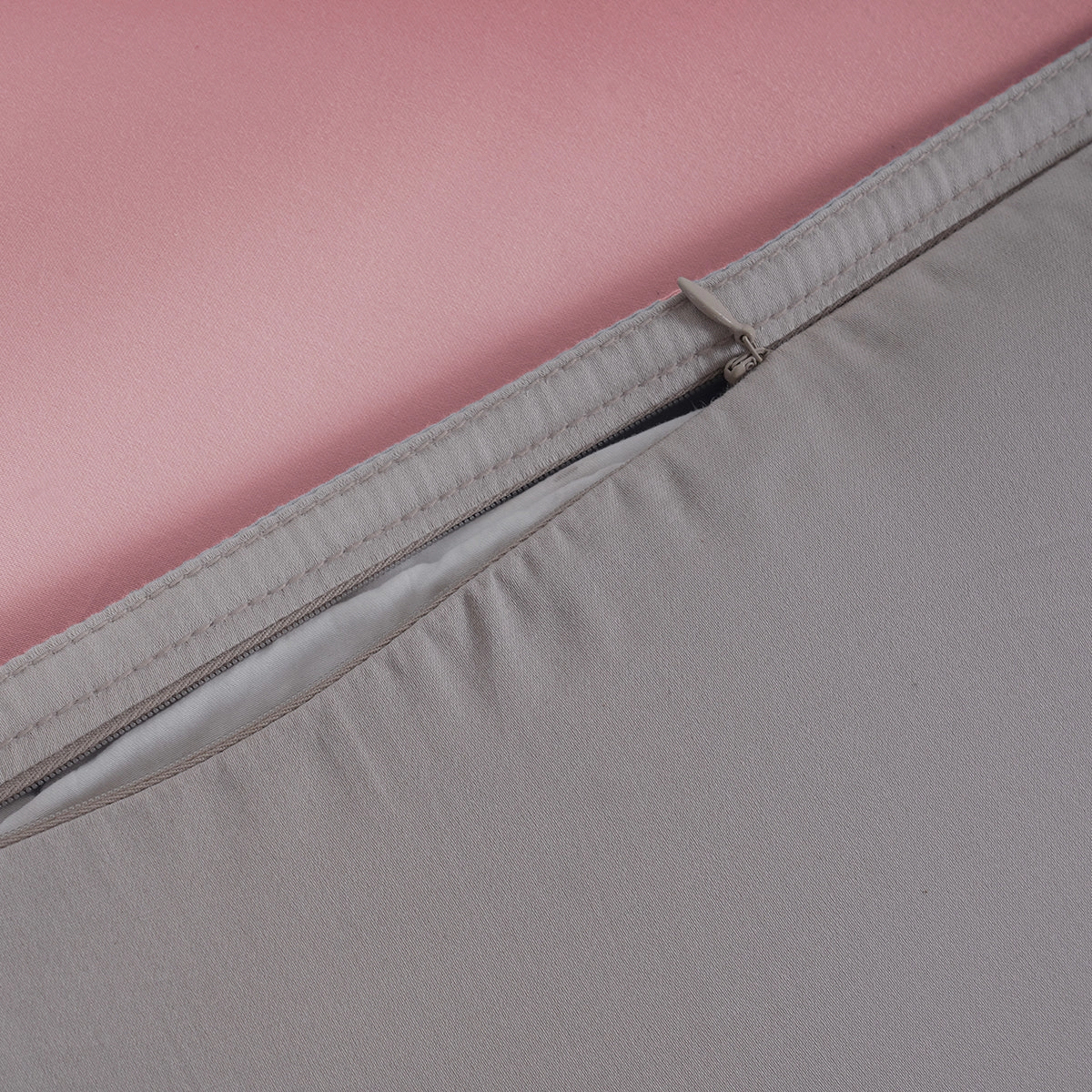 Viola 100%Cotton Solid Grey Duvet Cover With Pillow Case