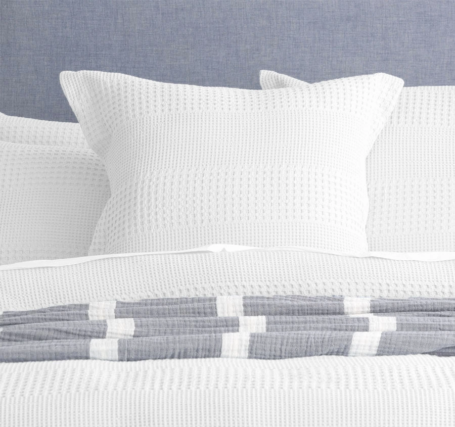 Waffle Elegance Quilt Cover Set Range White