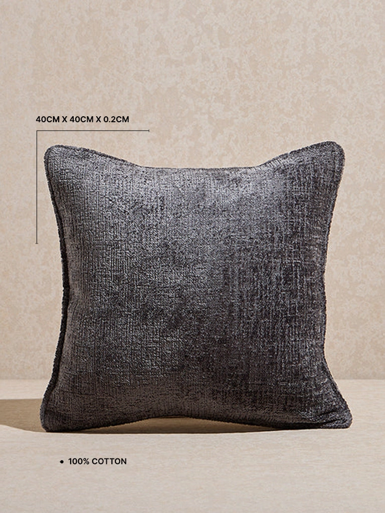 Westside Home Charcoal Chenille Cushion Cover
