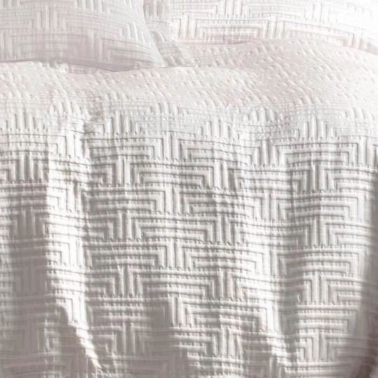Winston White Quilt Cover Set by Linen House