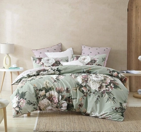 Winter Quilt Cover Set Range Sage