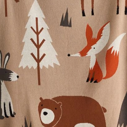 Woodland Winter Throw / Blanket by Linen House Kids