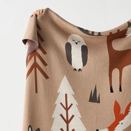 Woodland Winter Throw / Blanket by Linen House Kids