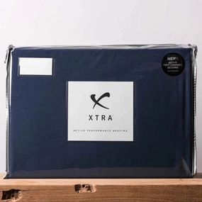 Xtra Active Reversible Quilt Cover Set - Navy/ Silver