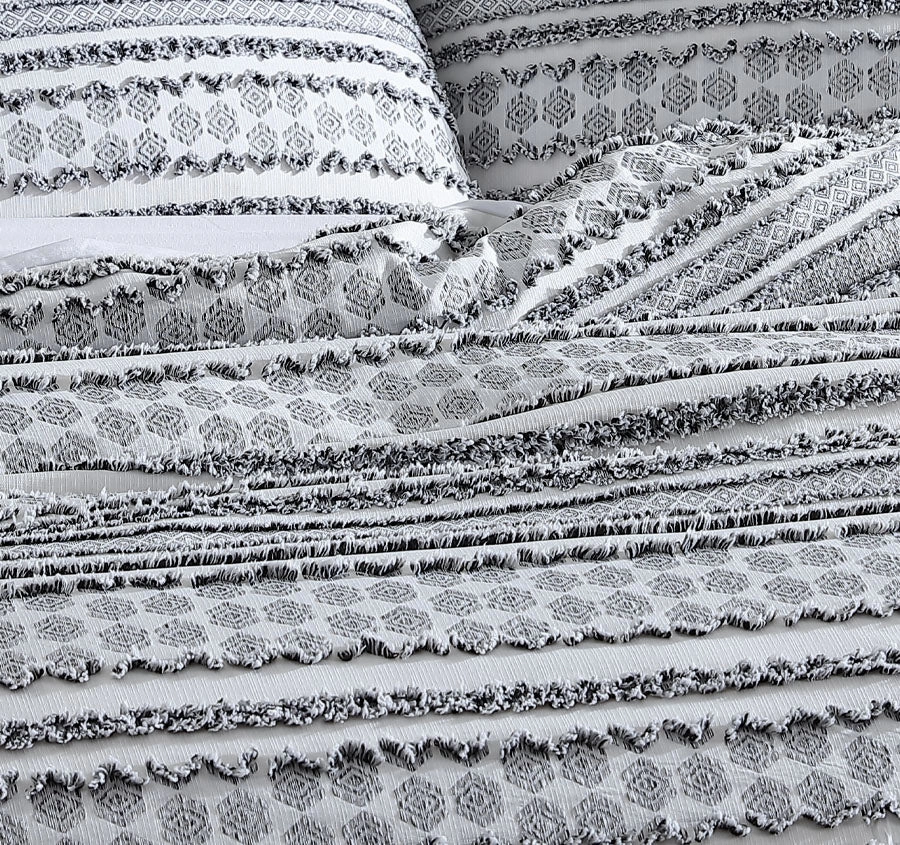 Zanda Quilt Cover Set Range Smoke