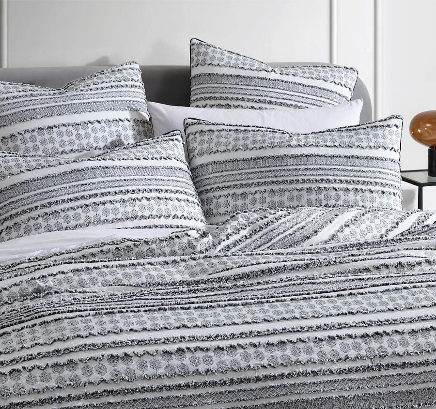 Zanda Quilt Cover Set Range Smoke