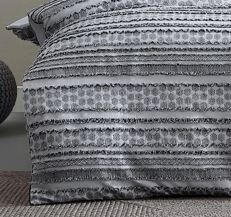 Zanda Quilt Cover Set Range Smoke