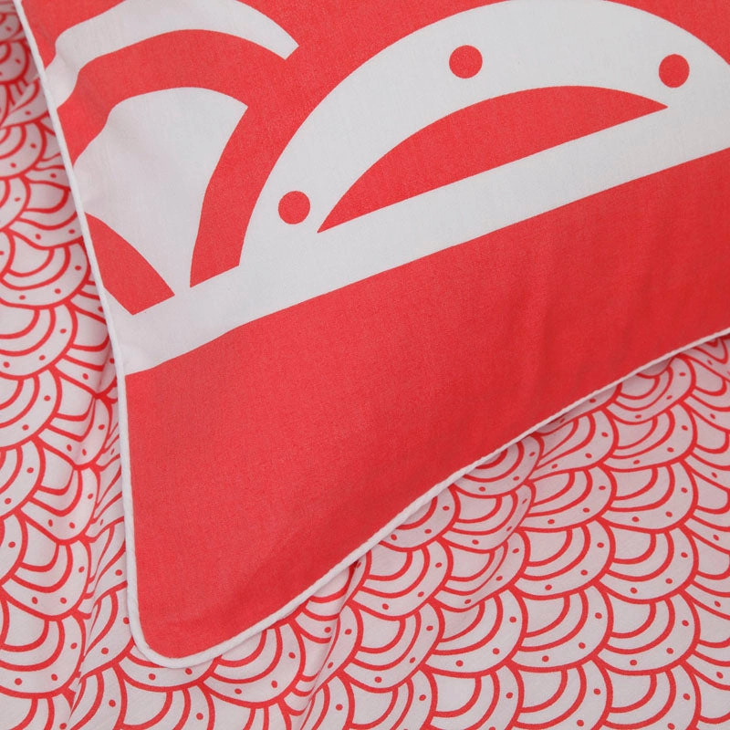 Zen Coral Quilt Cover Set by Logan and Mason