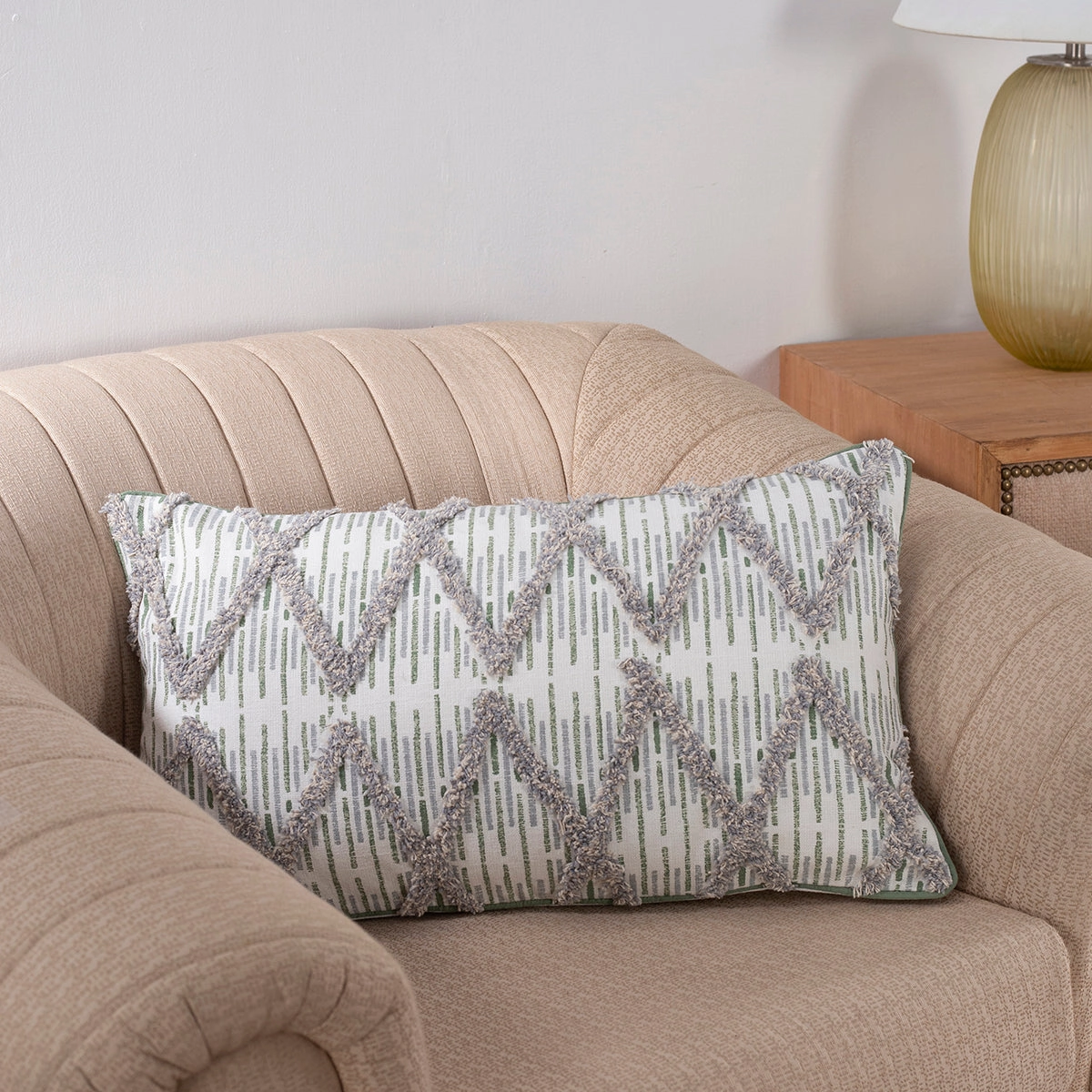 Zircon Jager Printed & Embroidered Cushion Cover